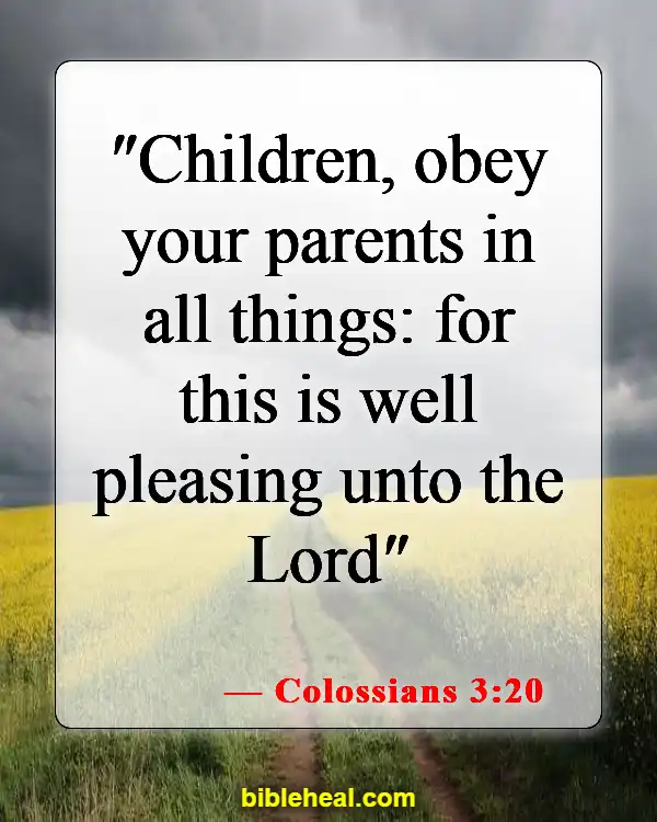 Bible Verses To Share With Grandchildren (Colossians 3:20)