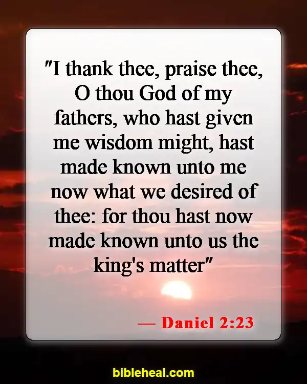 Bible Verse For Being Blessed And Thankful (Daniel 2:23)