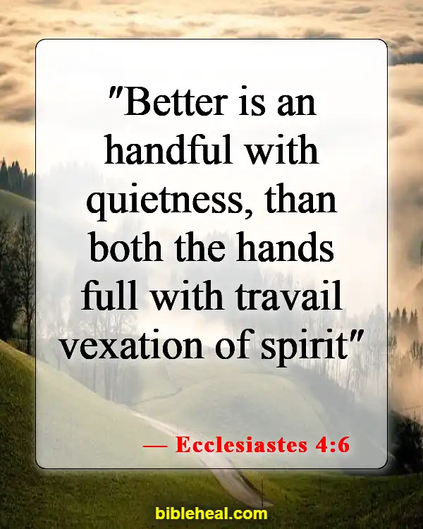 Bible Verses About Appreciating The Little Things In Life (Ecclesiastes 4:6)