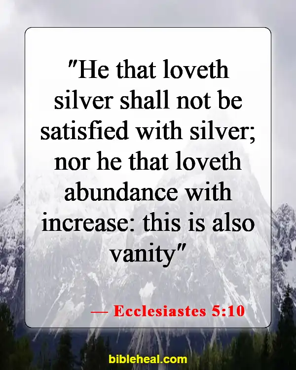 Bible Verse About Being Wise With Money (Ecclesiastes 5:10)