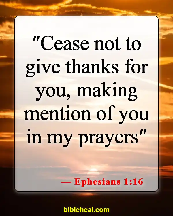 Bible Verse For Being Blessed And Thankful (Ephesians 1:16)