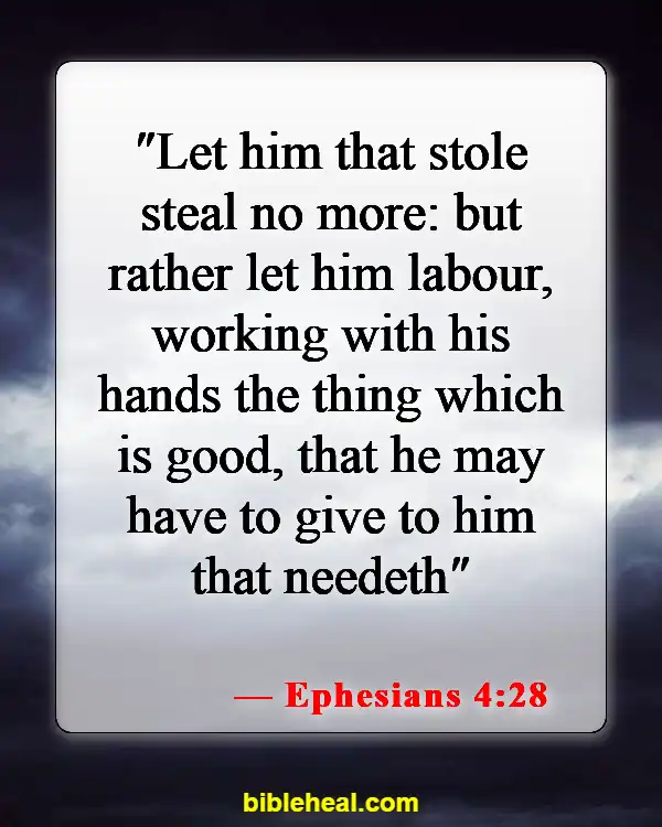 Bible Verse About Working Hard And Not Being Lazy (Ephesians 4:28)