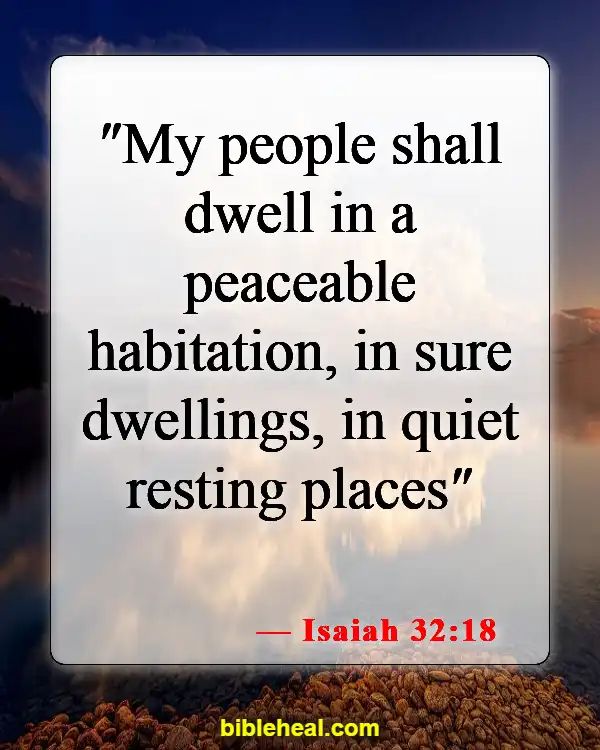 Bible Verse About Finding Rest In God (Isaiah 32:18)