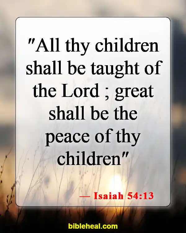 Bible Verses For Grown Son (Isaiah 54:13)