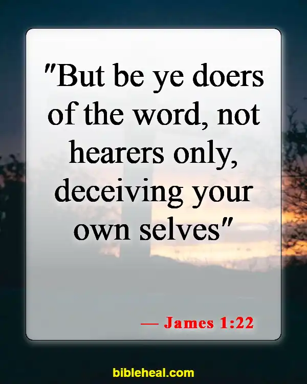 Bible Verses About Real Christian (James 1:22)