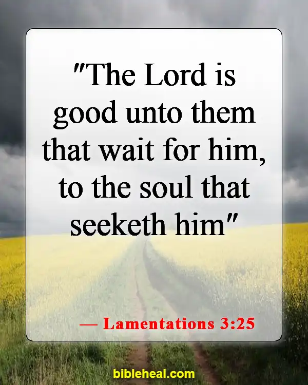 Bible Verse About Waiting For Answered Prayer (Lamentations 3:25)