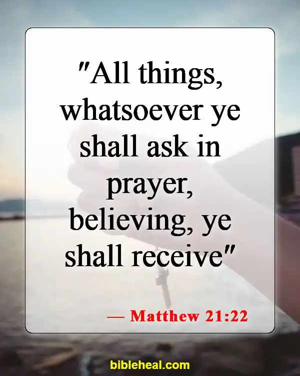 Bible Verse About Waiting For Answered Prayer (Matthew 21:22)