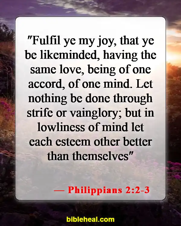 Bible Verse About Community Working Together (Philippians 2:2-3)