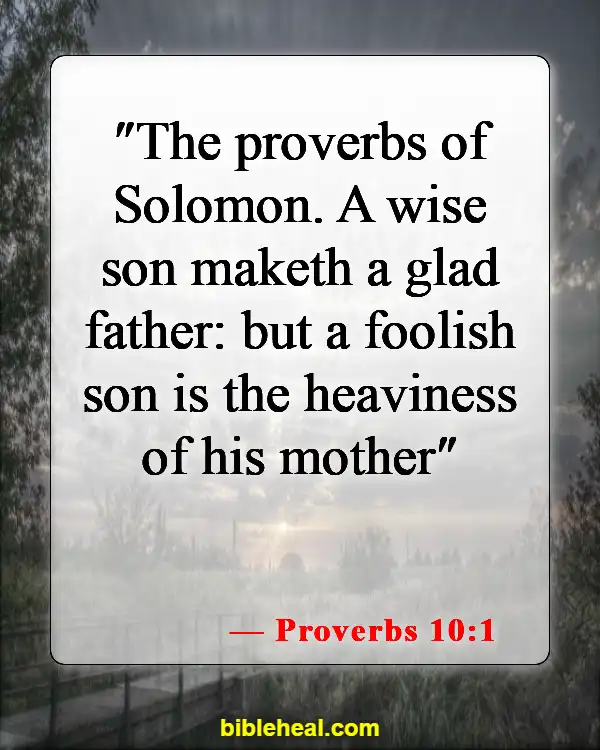 Bible Verses For Grown Son (Proverbs 10:1)