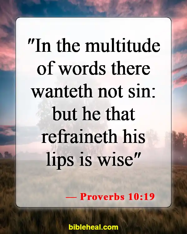 Bible Verses About Being Careful What You Say (Proverbs 10:19)