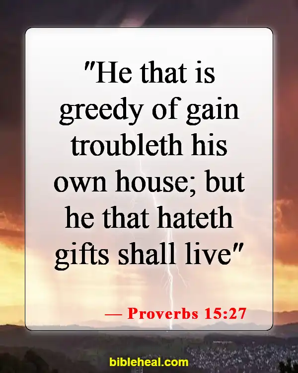 Bible Verse About Being Wise With Money (Proverbs 15:27)