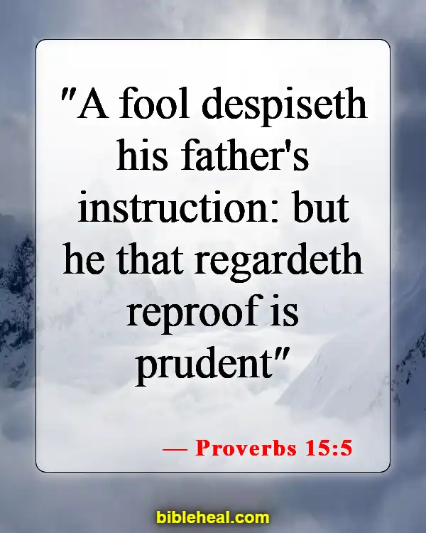 Bible Verses For Grown Son (Proverbs 15:5)