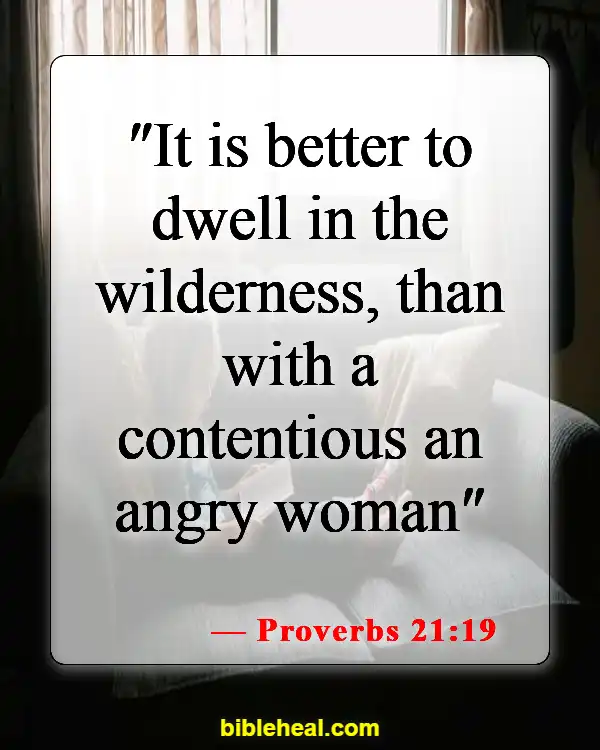 Bible Verses About Mistreating Your Wife (Proverbs 21:19)