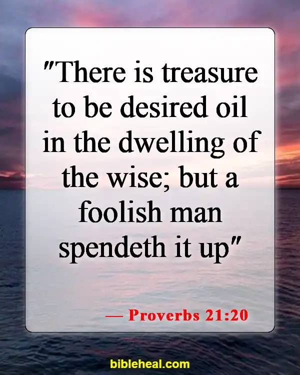 Bible Verses About God's Financial Blessings (Proverbs 21:20)