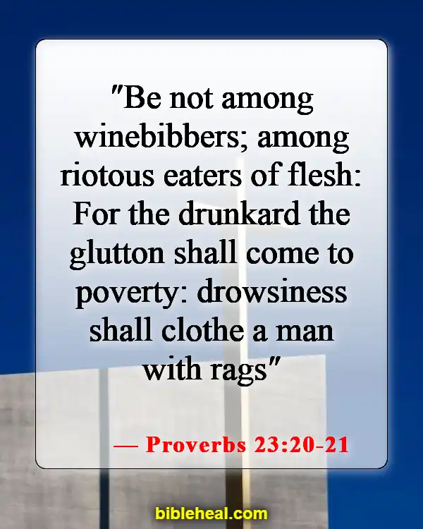 Bible Verses About Temperance (Proverbs 23:20-21)