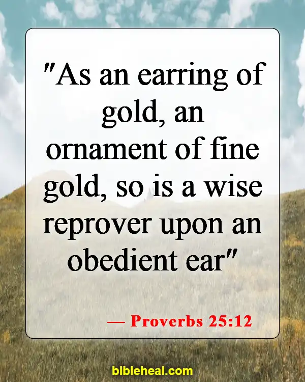 Bible Verses About Wise Woman (Proverbs 25:12)