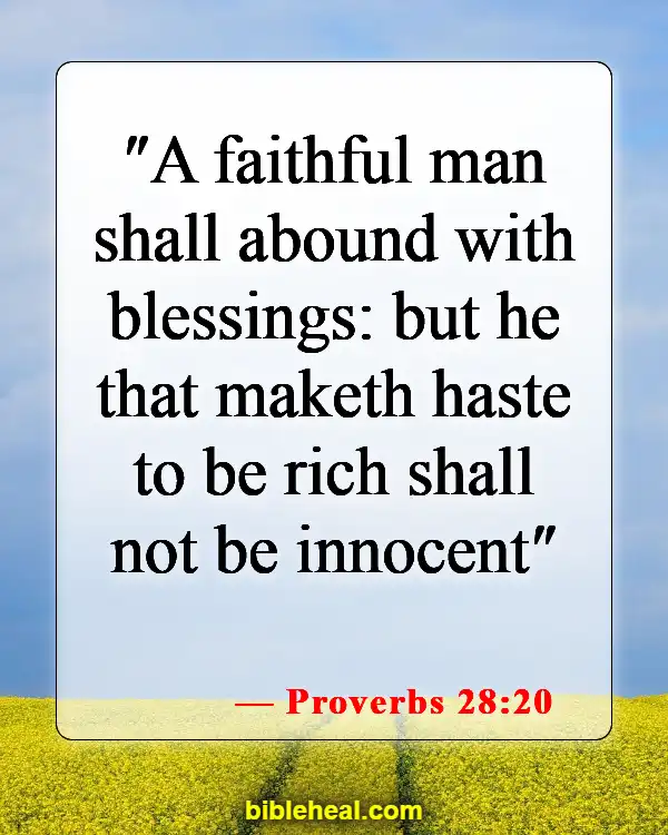 Bible Verses About God's Financial Blessings (Proverbs 28:20)