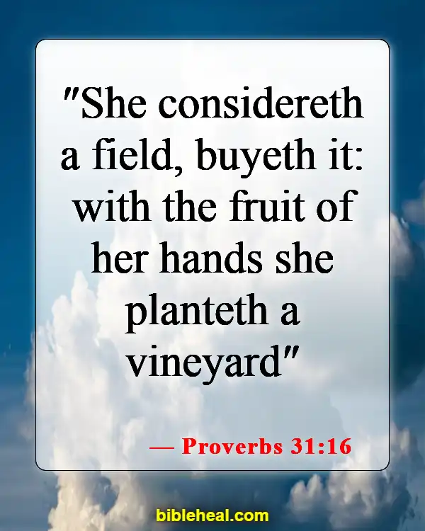 Bible Verses About Financial Responsibility (Proverbs 31:16)