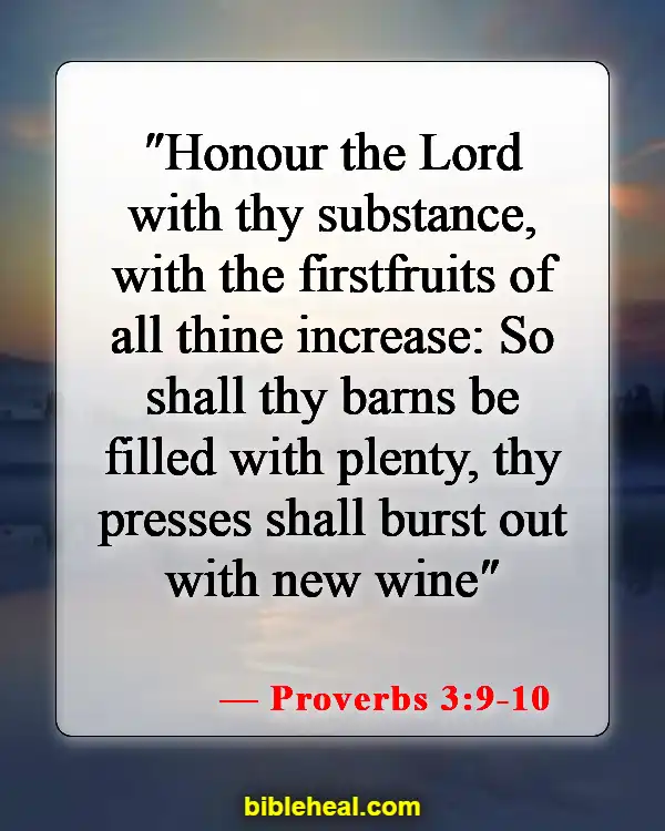 Bible Verse About Being Wise With Money (Proverbs 3:9-10)