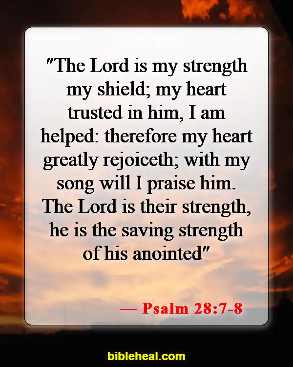 Best Bible Verses For Healing And Strength (Psalm 28:7-8)