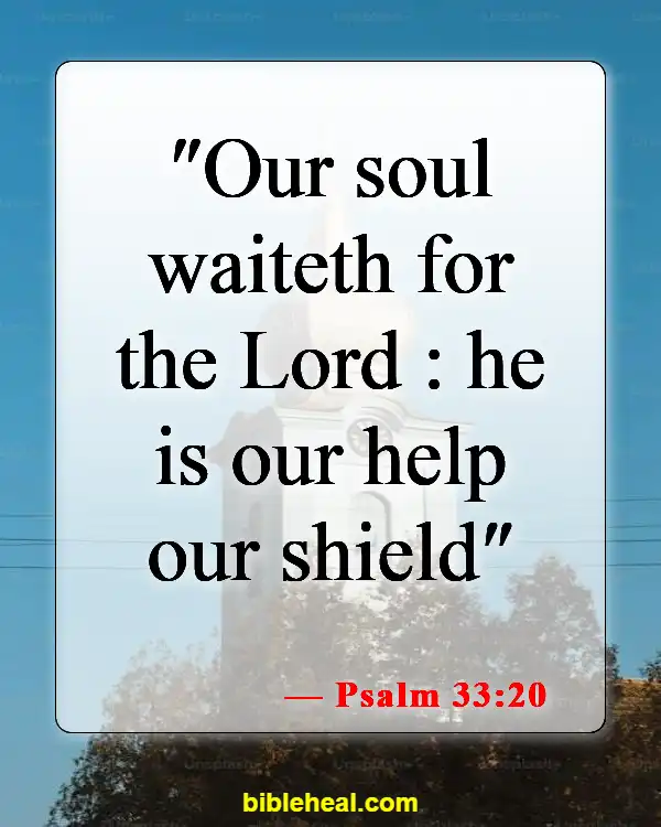 Bible Verse About Waiting For Answered Prayer (Psalm 33:20)