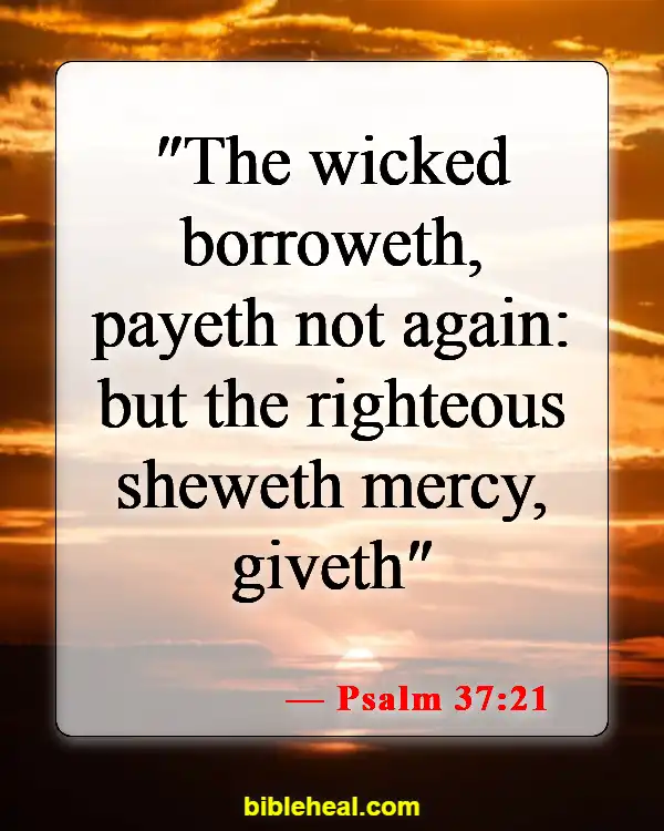 Bible Verse About Being Wise With Money (Psalm 37:21)