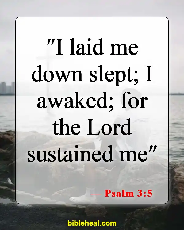 Bible Verse About Finding Rest In God (Psalm 3:5)