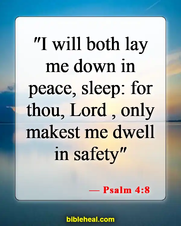 Bible Verse About Finding Rest In God (Psalm 4:8)