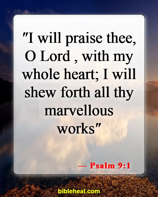 Bible Verse For Being Blessed And Thankful (Psalm 9:1)