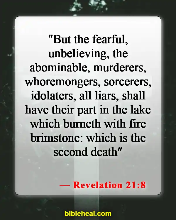 Bible Verses About Warning The Wicked And Sinners (Revelation 21:8)