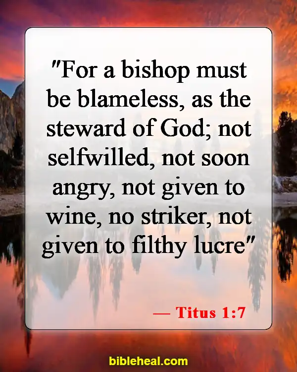 Bible Verses On Stewardship And Accountability (Titus 1:7)