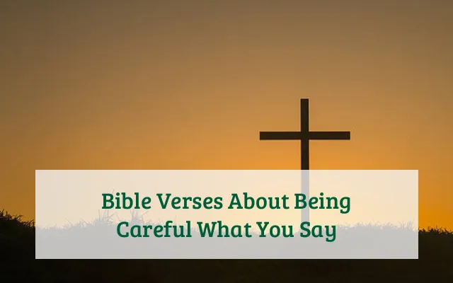 Bible Verses About Being Careful What You Say