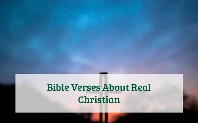 Bible Verses About Real Christian